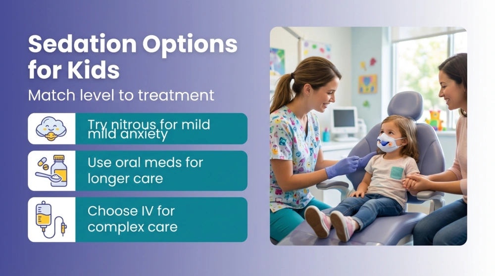 Sedation Options for Kids — Match level to treatment